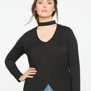 Eloquii Tulip Tee with Floating Collar